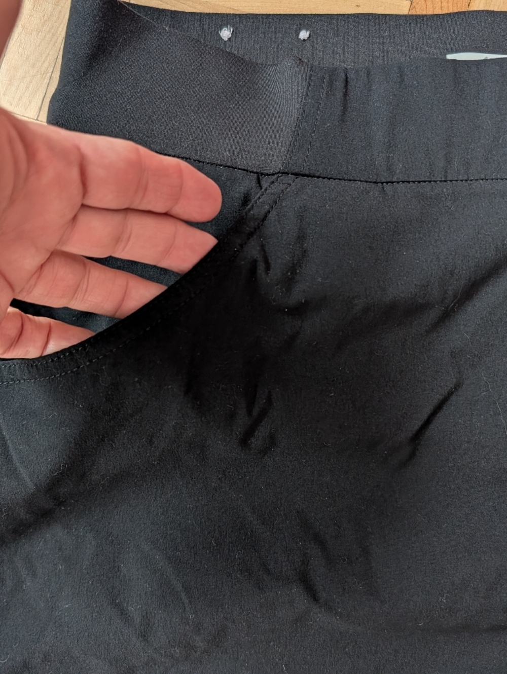 Black Athletic Skort with Side Pocket - Picture 2 of 4